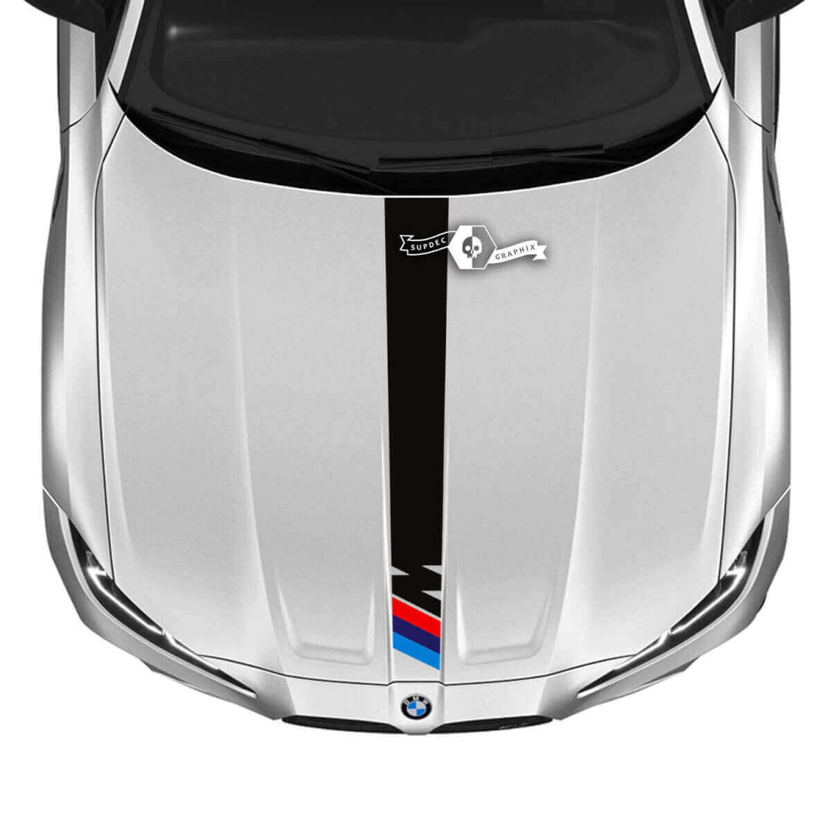 M-Style Hood Center Stripe Vinyl Decal for 2021+ BMW M3 M4 G80 G82 G83