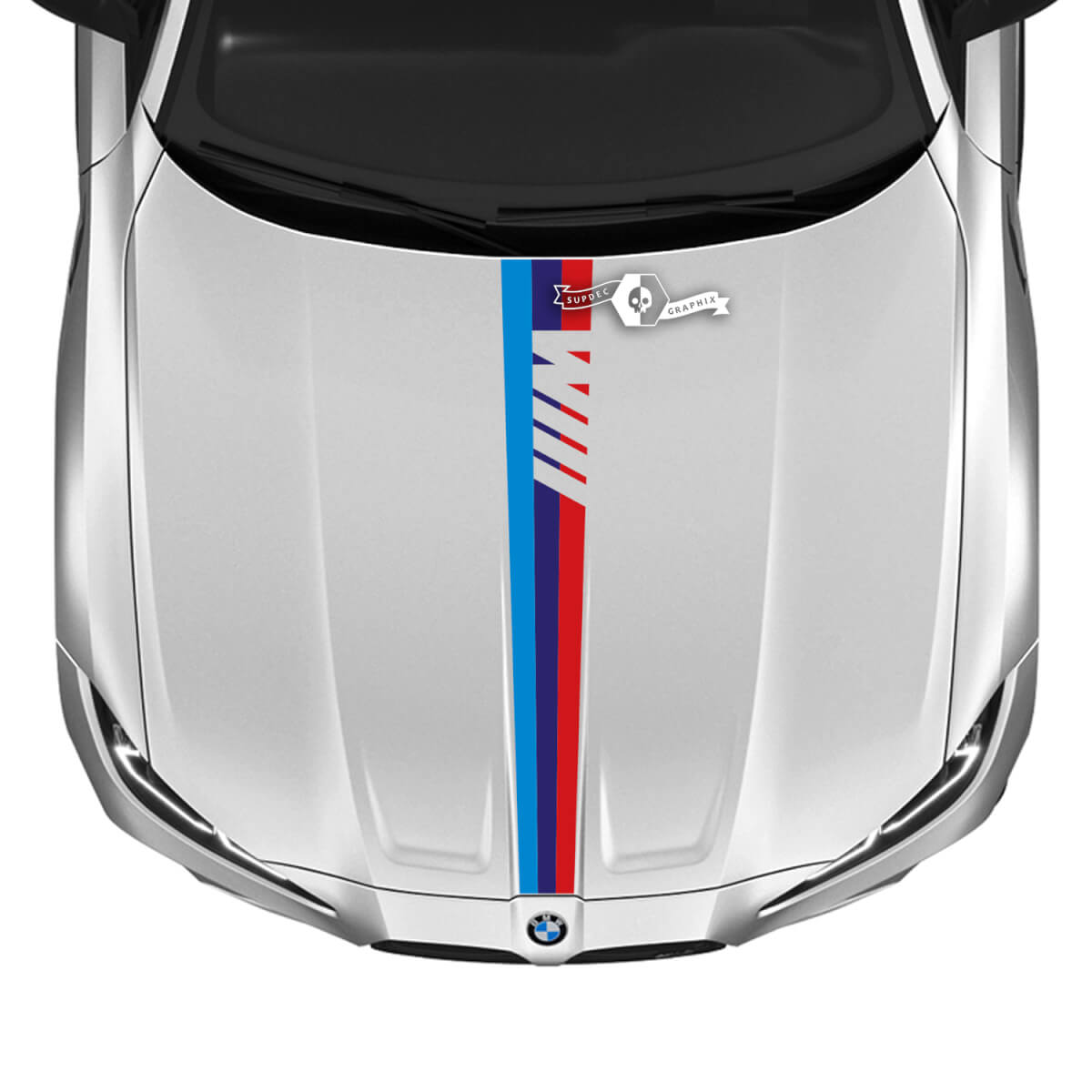 2021+ BMW M4 M3 G80 G82 G83 M Performance Hood M Color Center Cut Vinyl Decal Sticker