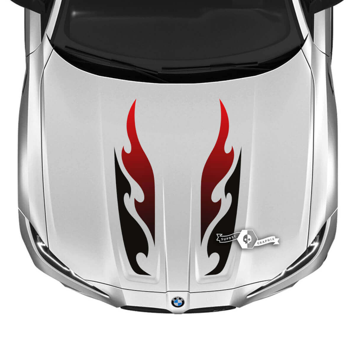  Hood Flame Vinyl Decal Set 2021+ BMW M3 G80 M4 G82 G83