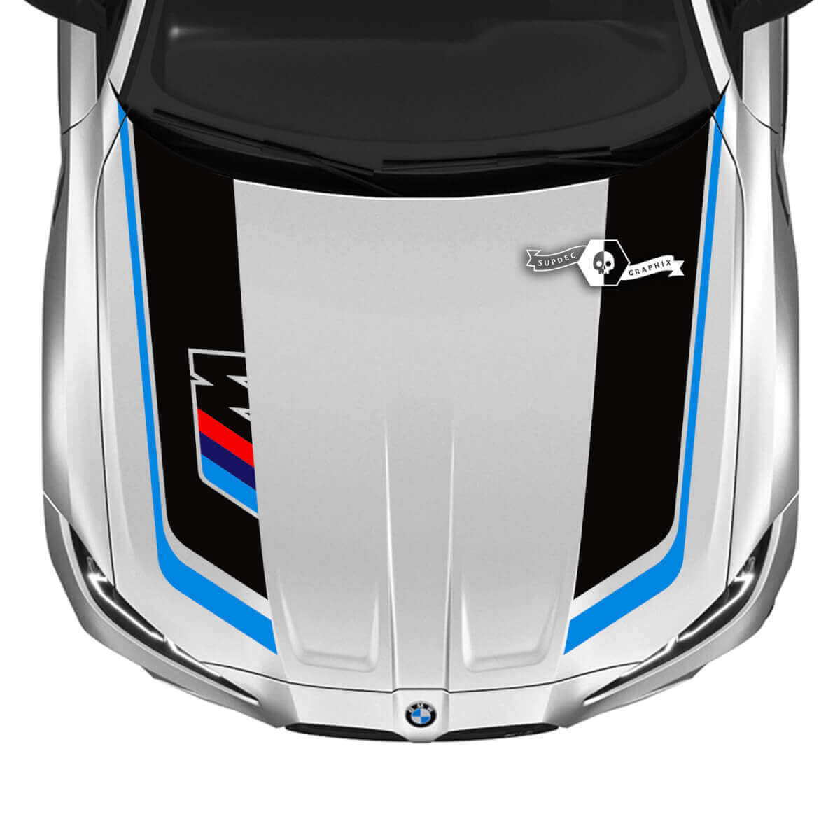 M-Style Hood Stripe Vinyl Decal Kit for 2021+ BMW M3 M4 G80 G82 G83