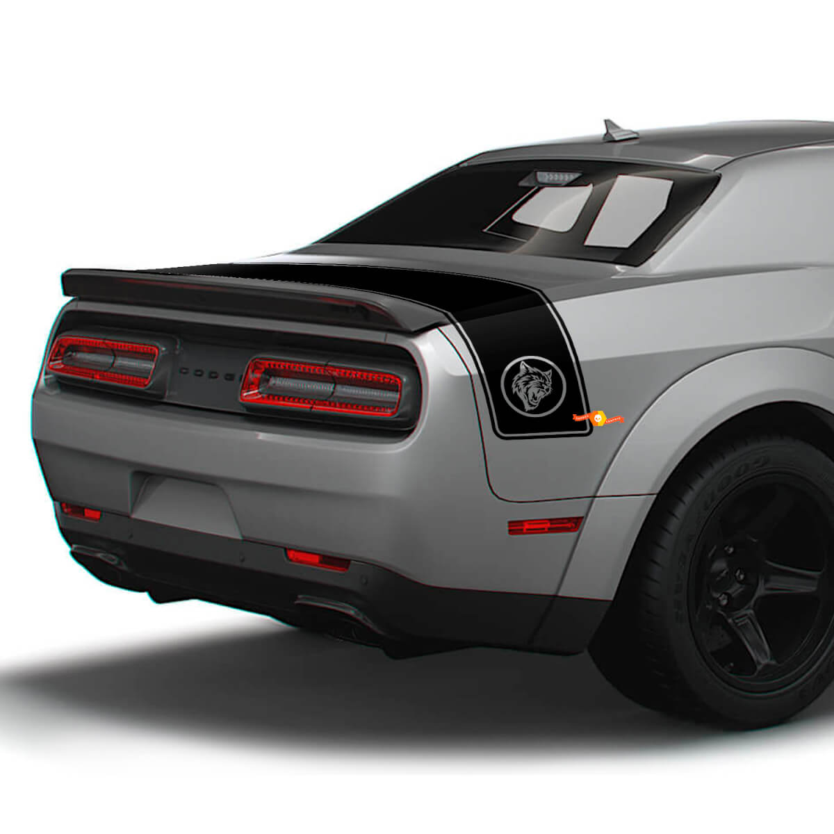 Wildcat Style Rear Trunk Stripe Vinyl Decals for Dodge Challenger
