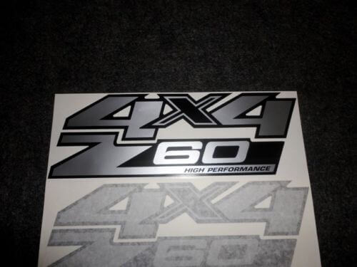 Z60 High Performance 4x4 Vinyl Decal for GMC Sierra Yukon Canyon