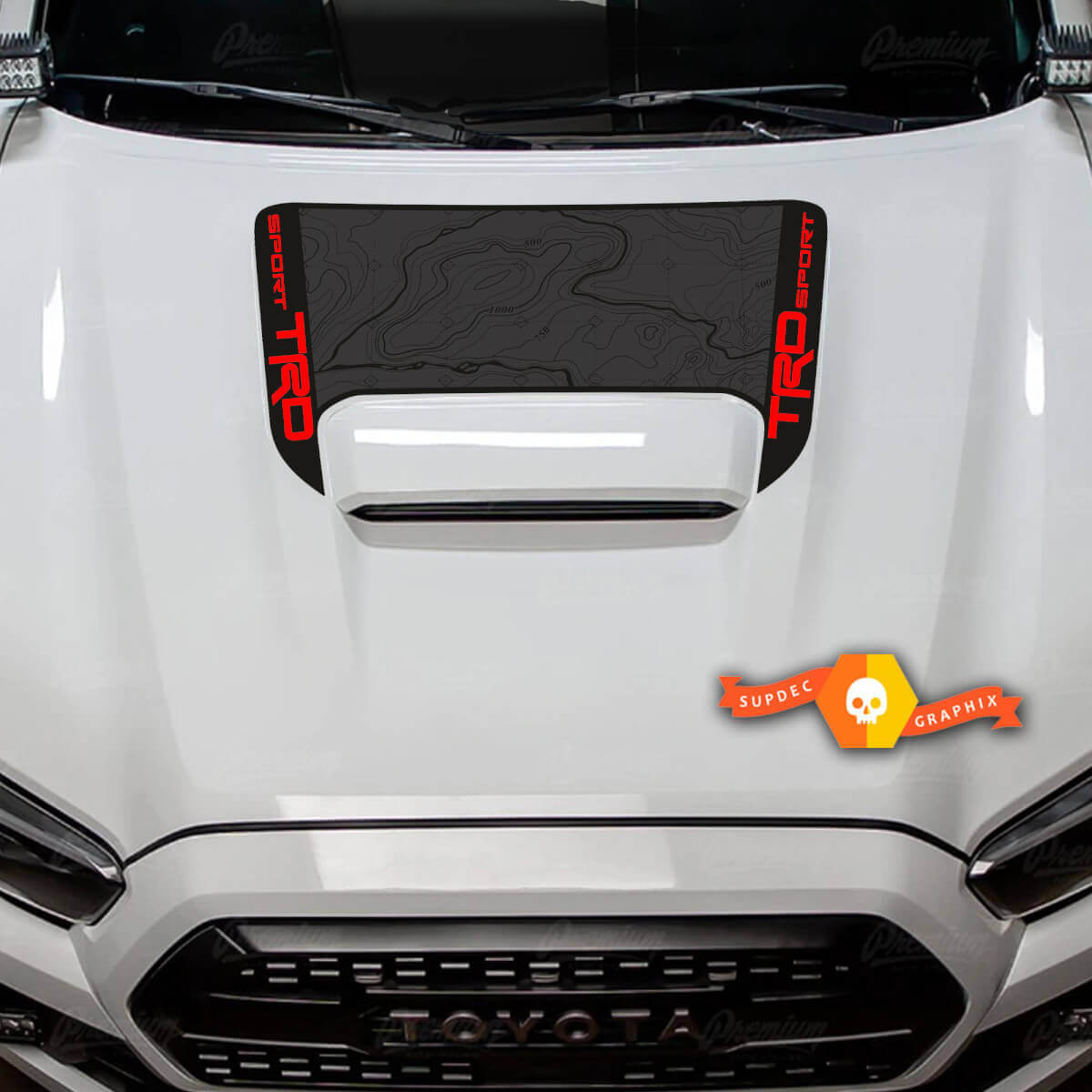 Toyota Tacoma TRD Off road Sport PRO Hood Scoop Racing 3 colors Sticker Decal Graphics 2016-2024