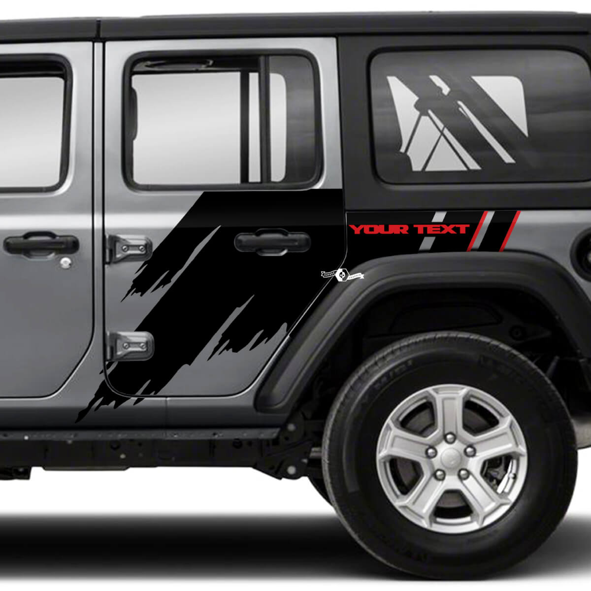 Splash Doors Side Mud Graphic Sticker Decal 2 Colors for Jeep Wrangler Unlimited JK 4 Door