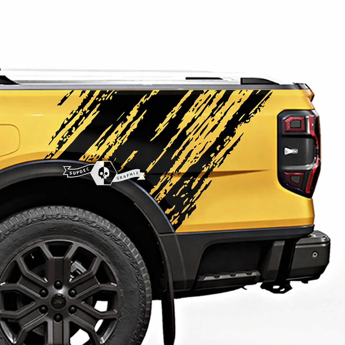 Destroyed  Bed Side Vinyl Decals for Musclecar Ranger power truck
