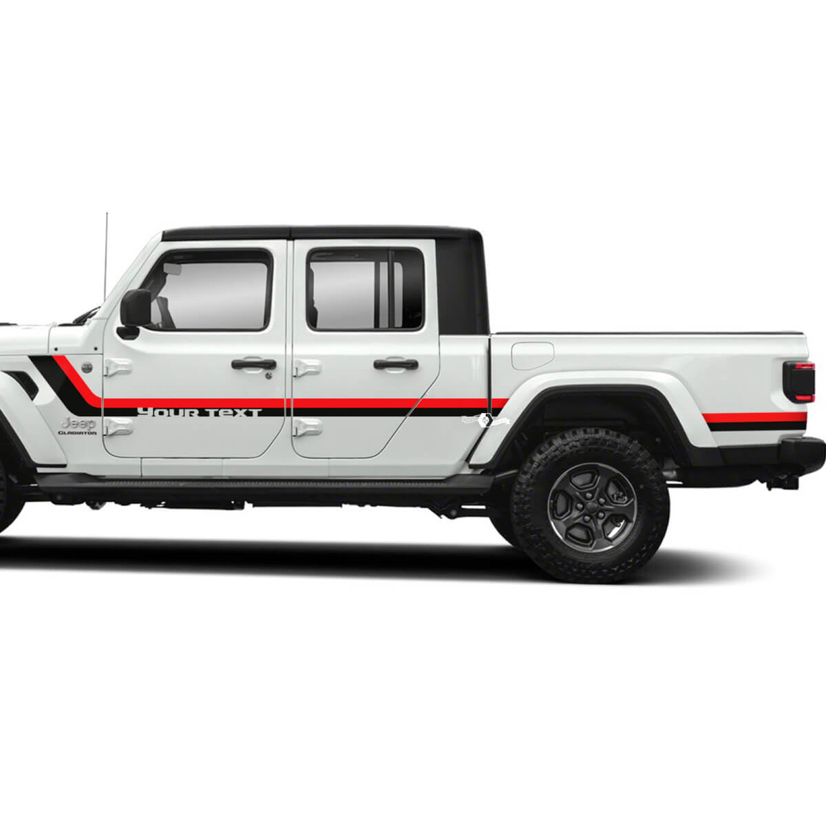 Rubicon Retro Vintage 4x4 Off-Road Racing Stripe Kit Sport Off Road Vinyl Decal Sticker 2 Colors for Jeep Gladiator