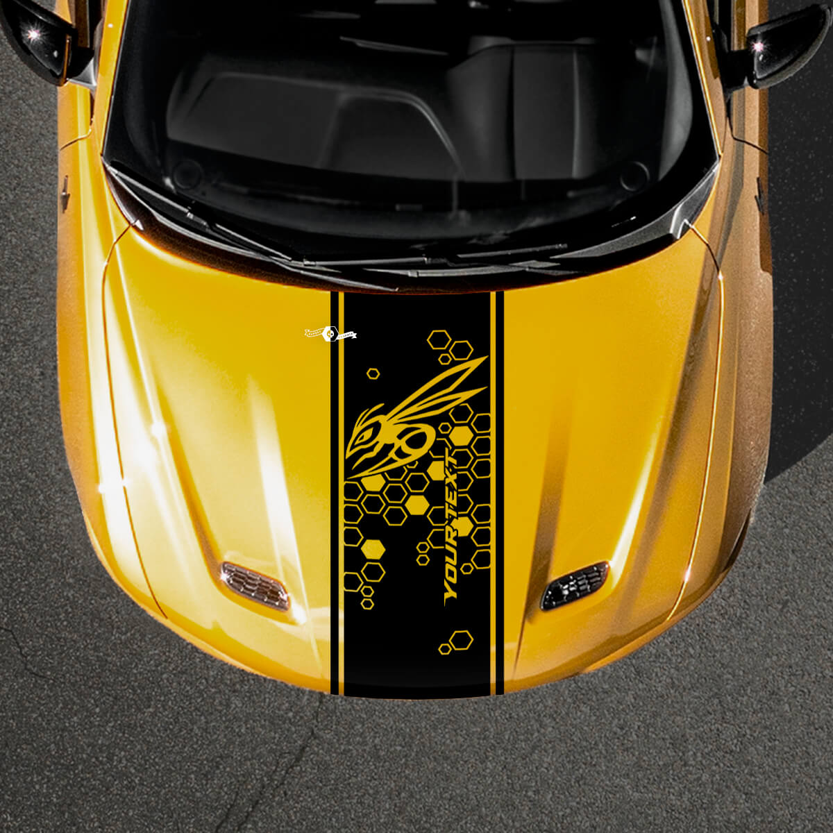 Honeycomb Hornet Hood Stripe Vinyl Decal for Dodge Hornet