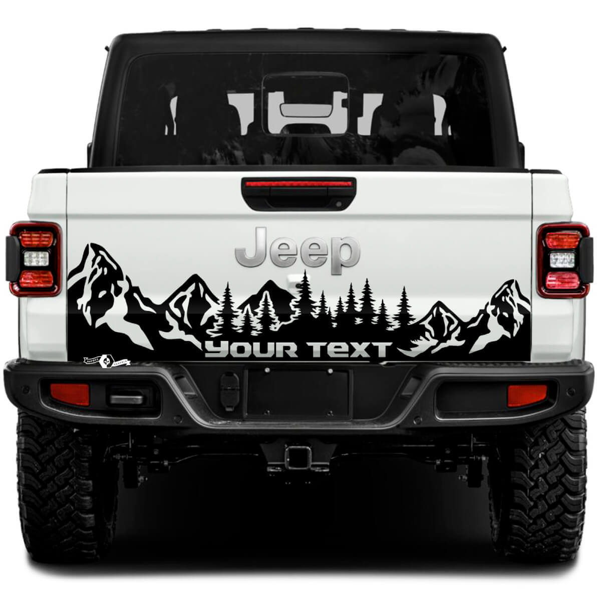 Wrap Forest Mountains Stickers Decals Vinyl Graphics Tailgate Bed Vinyl Stickers Decals for Jeep Gladiator