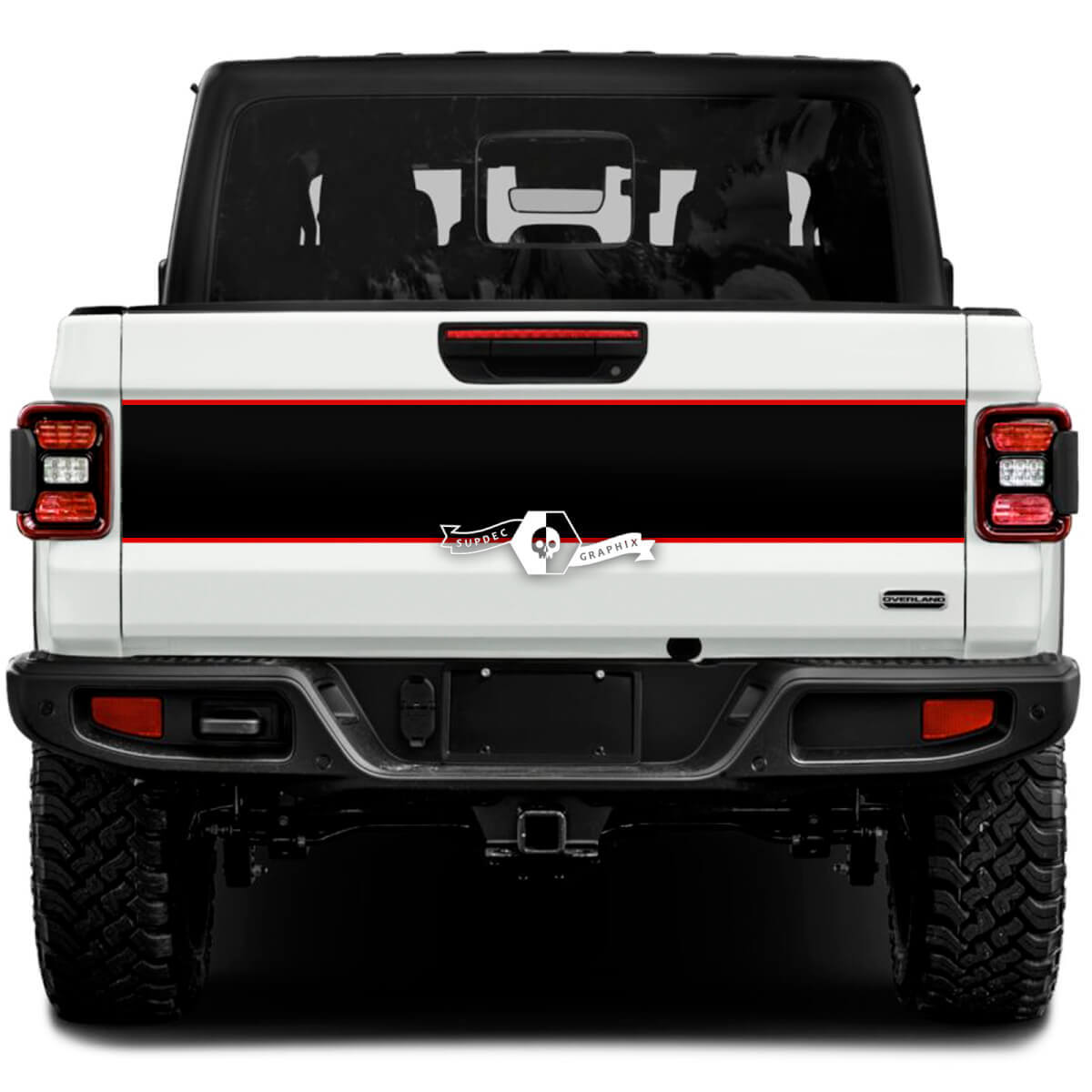 Wrap Stickers Decals Vinyl Graphics Tailgate Bed Trim Vinyl Stickers Decals 2 Colors for Jeep Gladiator