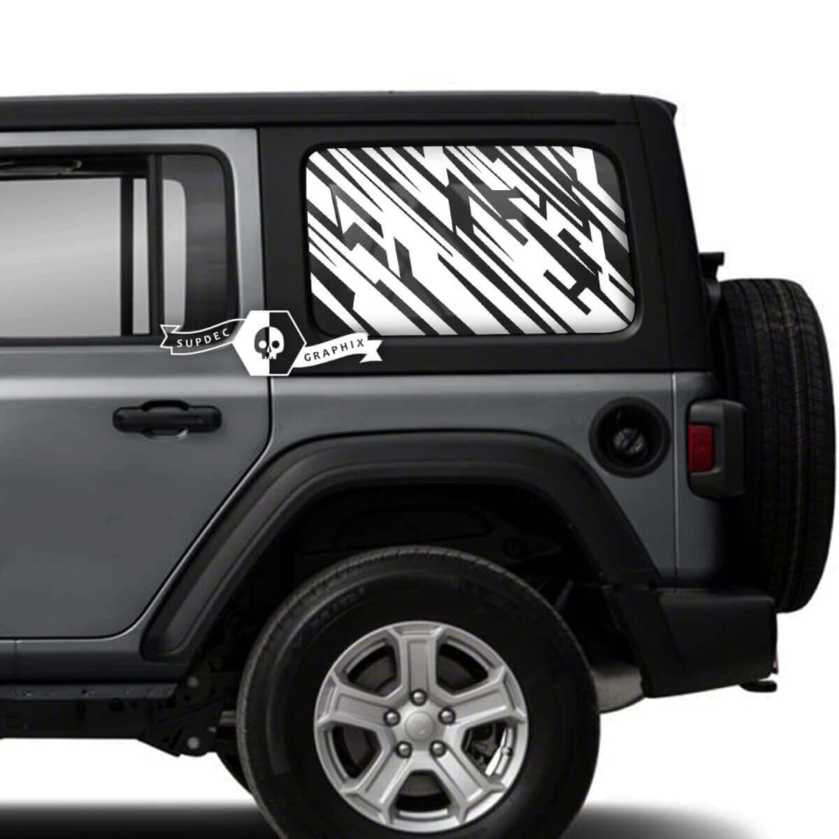 Mud Side Door Window Stripe Vinyl Graphics Stickers for Jeep Wrangler Unlimited
