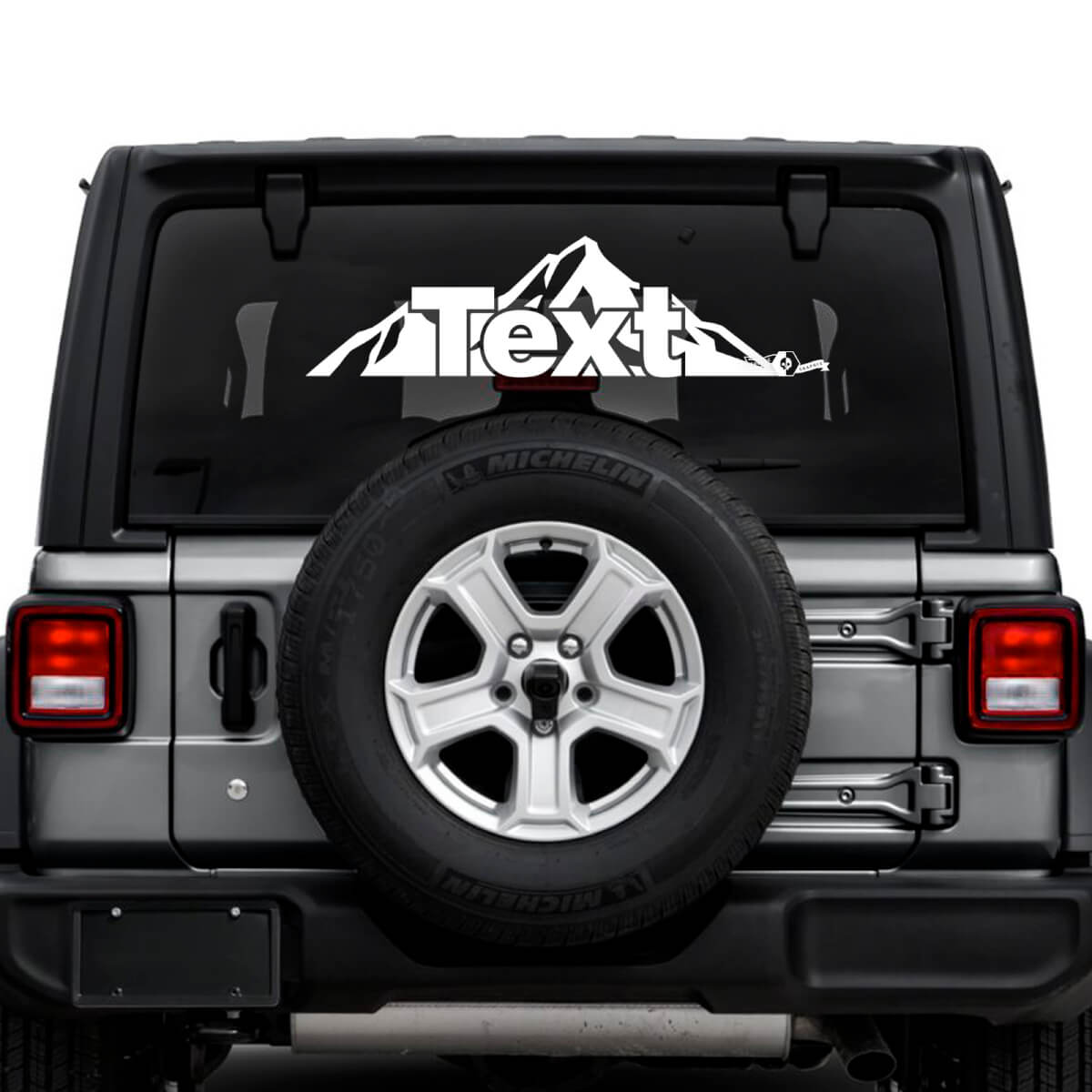 Mountains Rear Window Vinyl Decals Stickers for Jeep Wrangler Unlimited