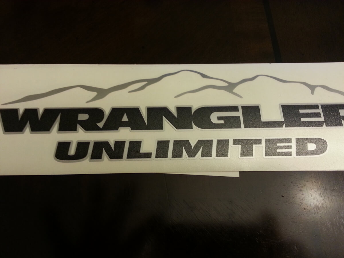 Mountain Vinyl Sticker Decal 2 for Jeep Wrangler Unlimited CJ TJ YK JK XJ