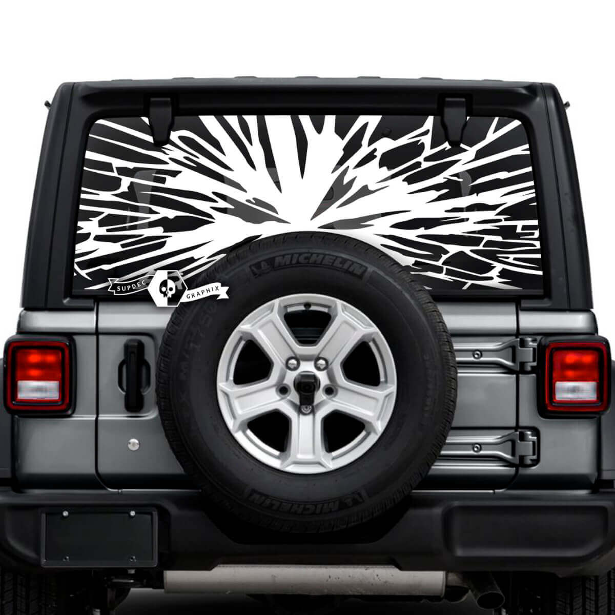 Web Rear Window Vinyl Stickers Decals for Jeep Wrangler Unlimited