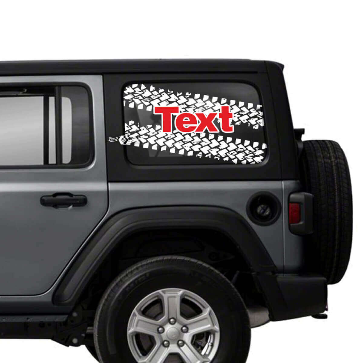 Double Tire Track Rear Window Vinyl Stickers Decals for Jeep Wrangler Unlimited