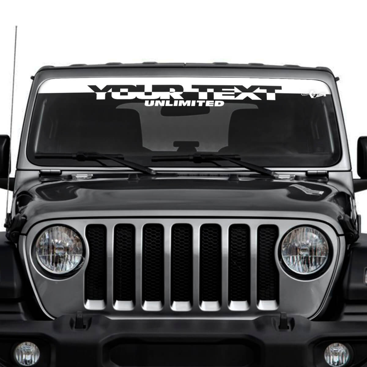 Custom Text Windshield Vinyl Stickers Decals for Jeep Wrangler Unlimited