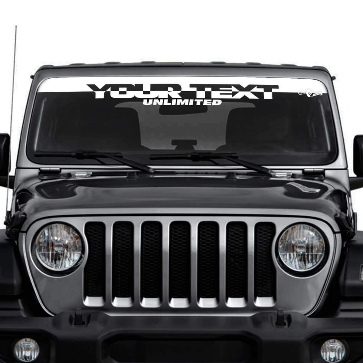 Custom Text Windshield Vinyl Stickers Decals for Jeep Wrangler Unlimited