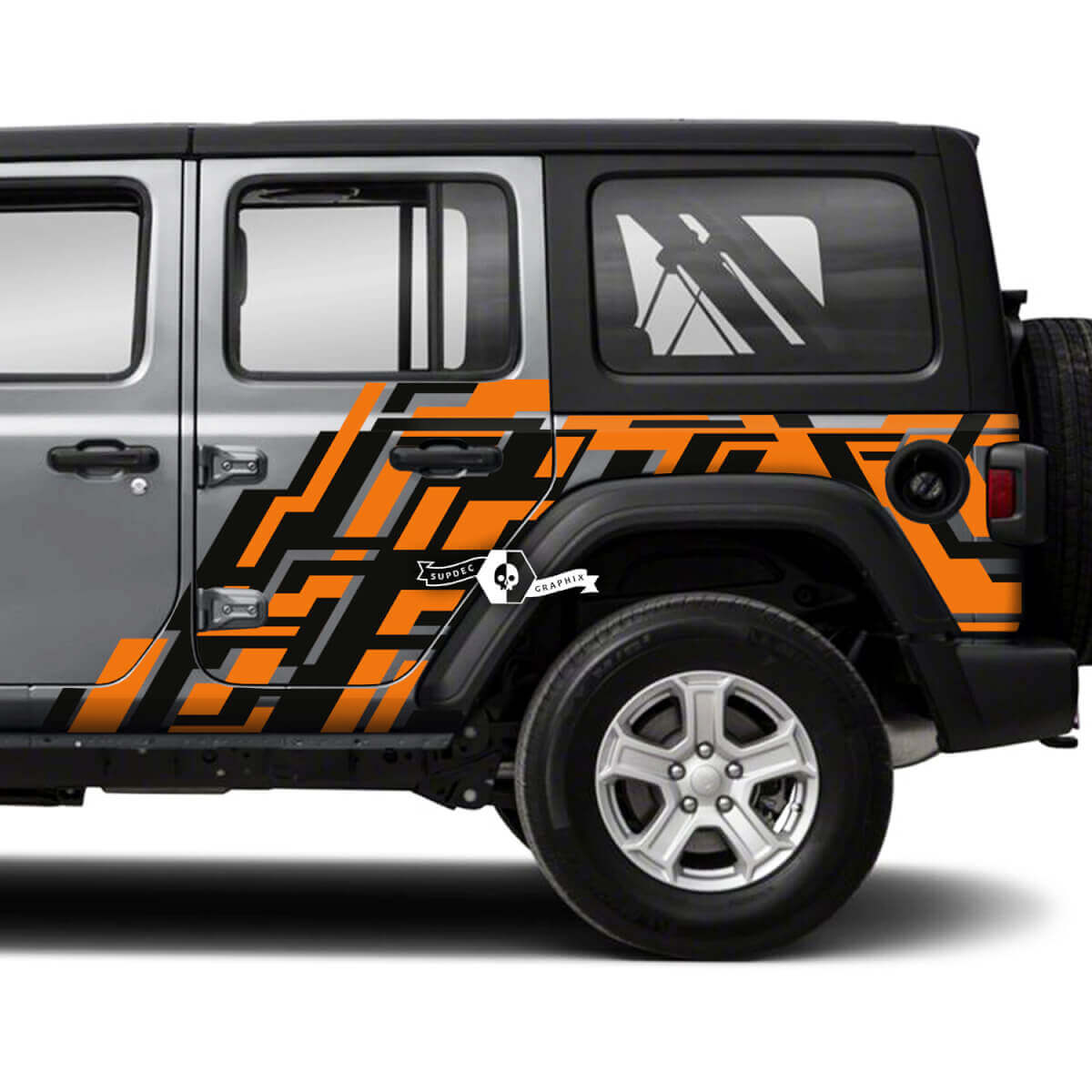 Splash Geometry Side Doors Vinyl Stickers Decals Stripe for Jeep Wrangler Unlimited