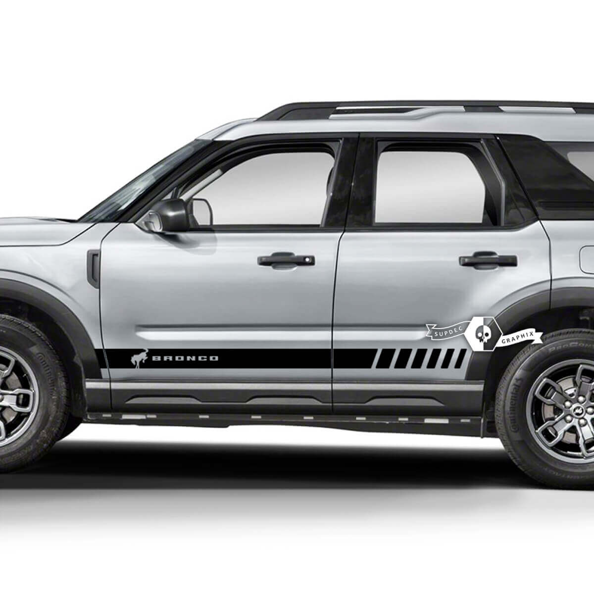 Rocker Panel Side Logo Line Decals Stickers for Ford Bronco