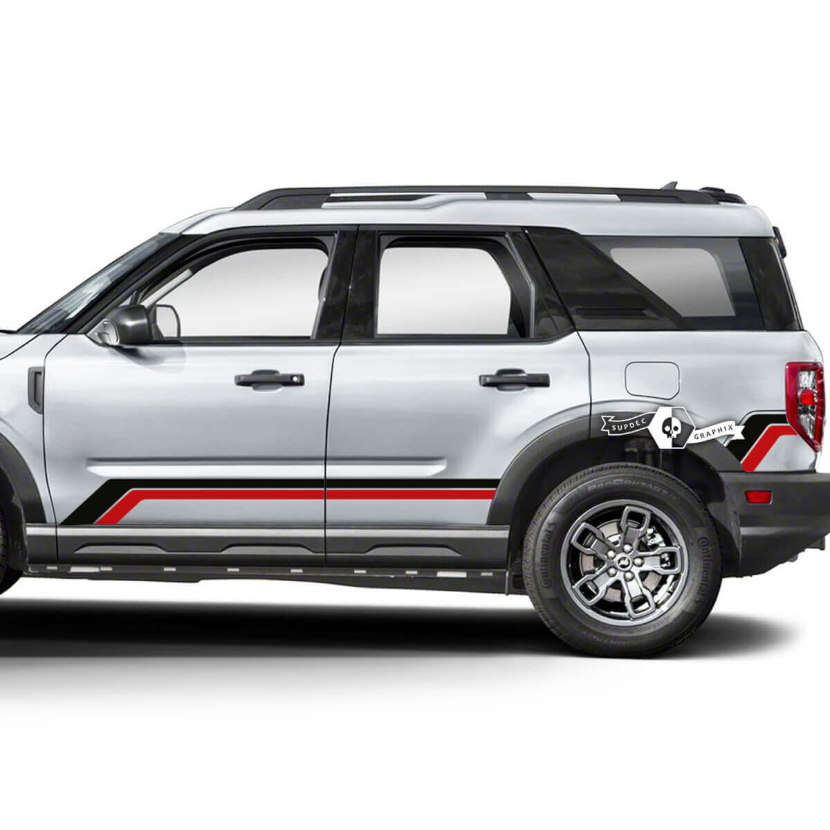 Doors Up Side Fender Double Line Decals Stickers for Ford Bronco