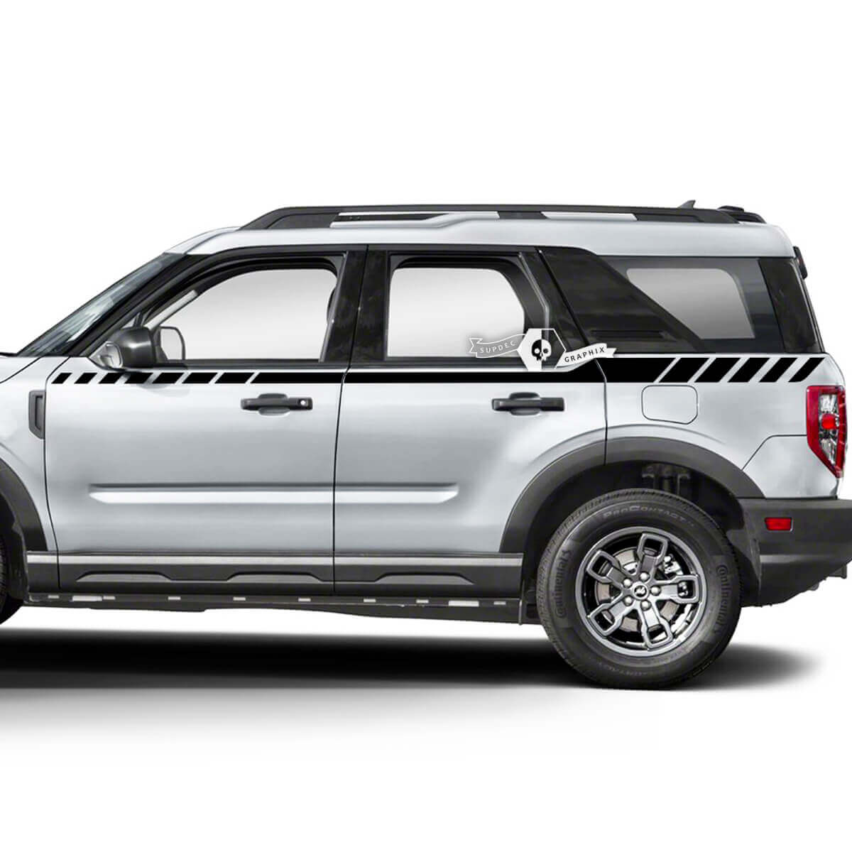 Doors Up Side Fender Lines Solid Decals Stickers for Ford Bronco