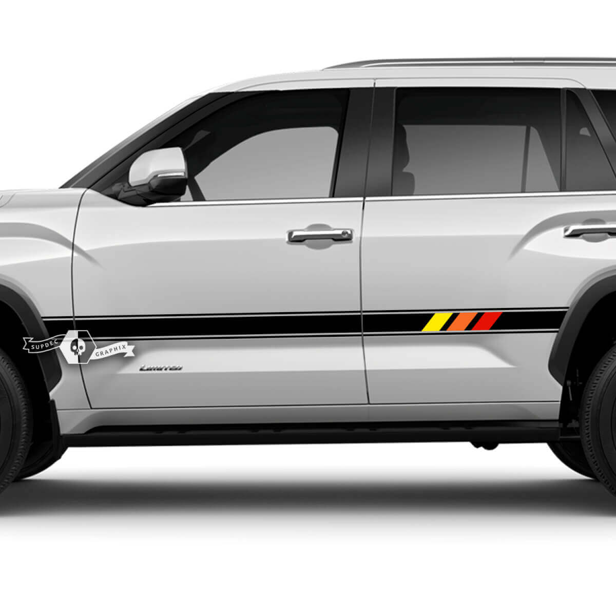 Retro Lower Door Side Stripe Vinyl Decal Pair for Toyota Sequoia