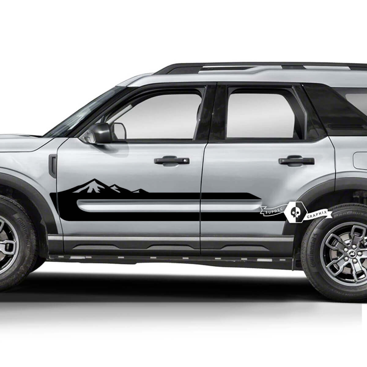 Doors Side Mountains Decals Stickers for Ford Bronco
