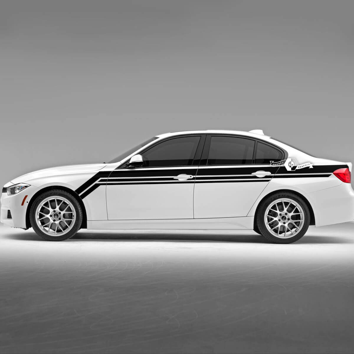 Pair BMW Hood Doors Side Stripes Rally Motorsport  Rear Fender Vinyl Decal Sticker F30 G20