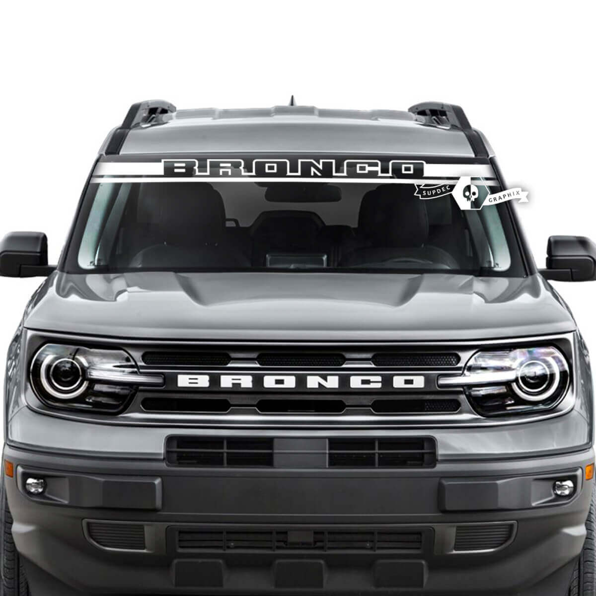 Brand Lettering Windshield Stripe Vinyl Decal for Musclecar Horse