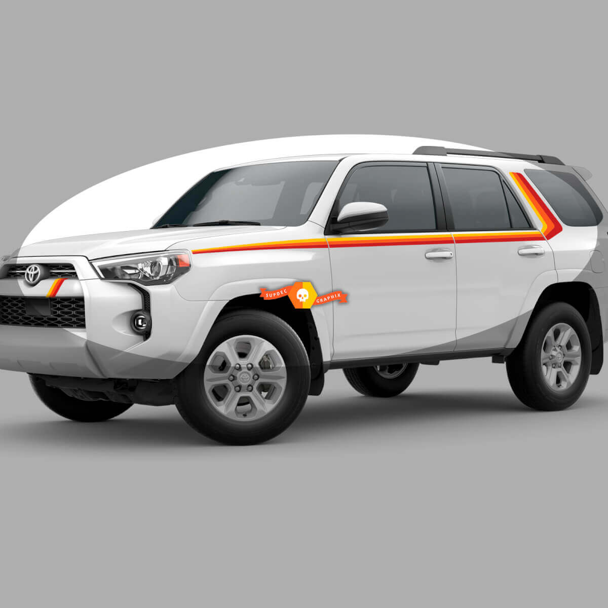 40th-Anniversary Side Body Stripes Vintage Sunset Old School style for Toyota 4Runner