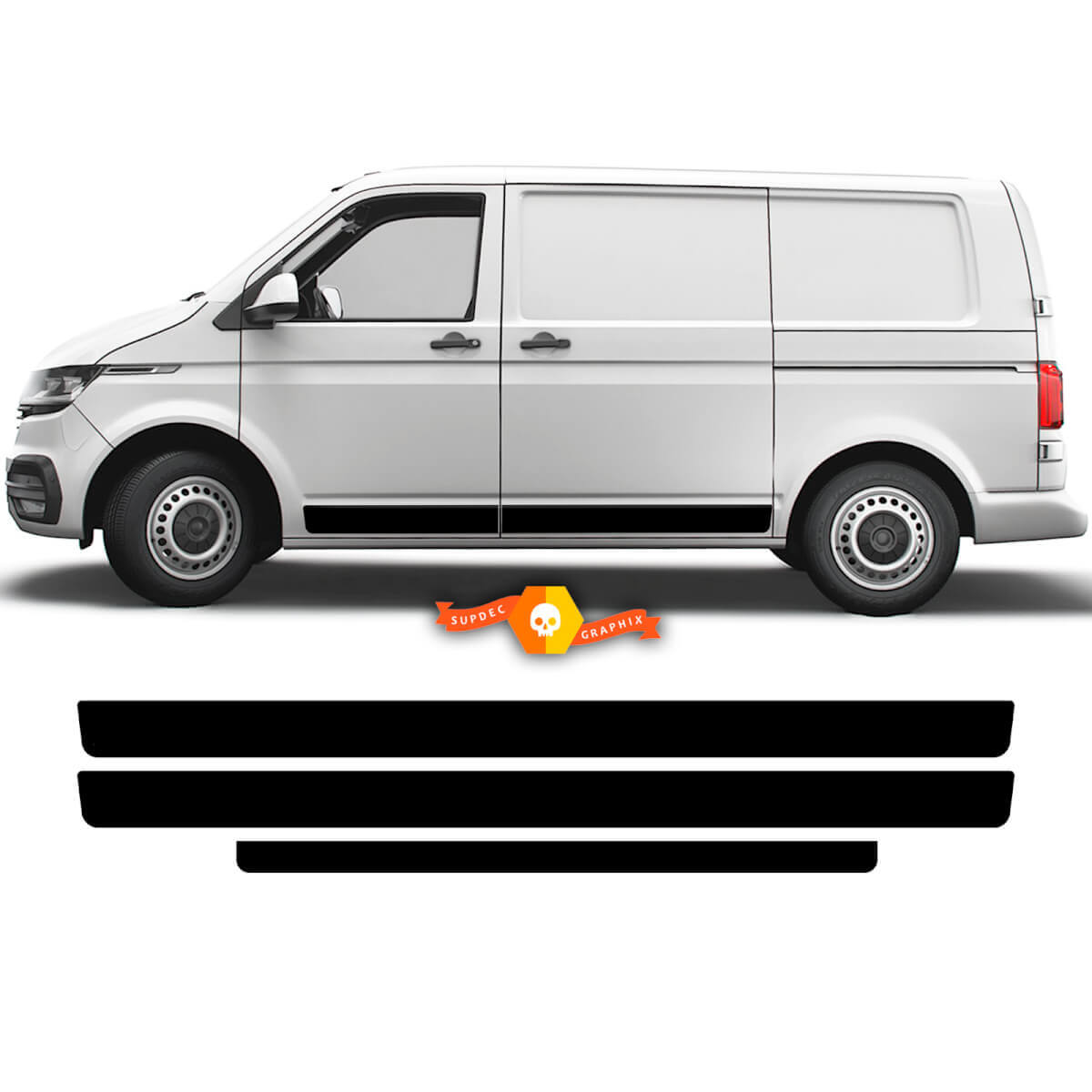 Pair VW Volkswagen Transporter Van Multivan Side Blank Stripes California kit for T4 T5 T6 Vinyl Decal Sticker