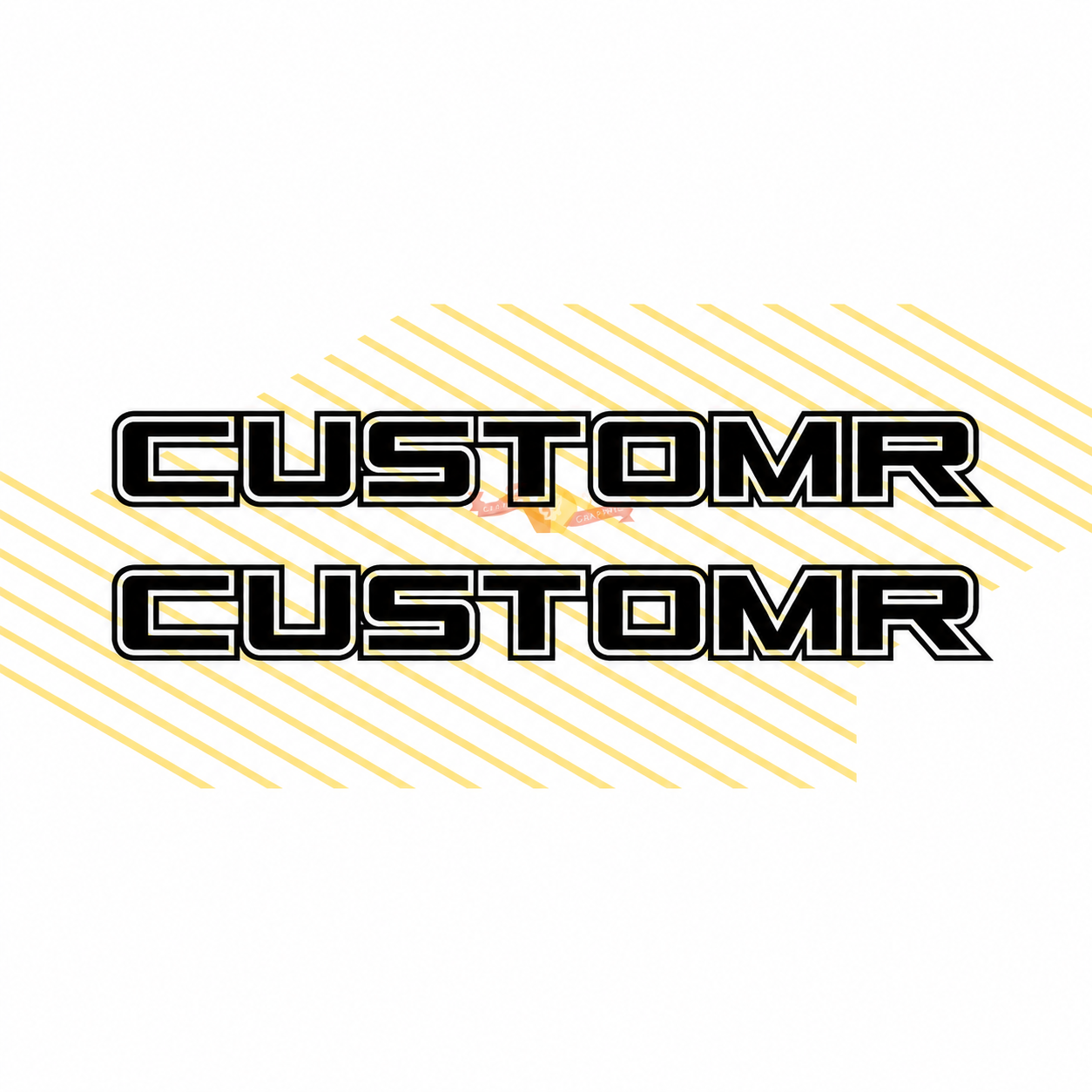 CUSTOMR Double Outline Bed Lettering Pair Vinyl Decal for Ford F-250 F-350