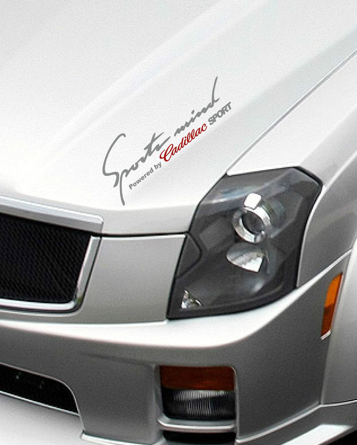 Sports mind Powered by CADILLAC SPORT Hood Decal sticker