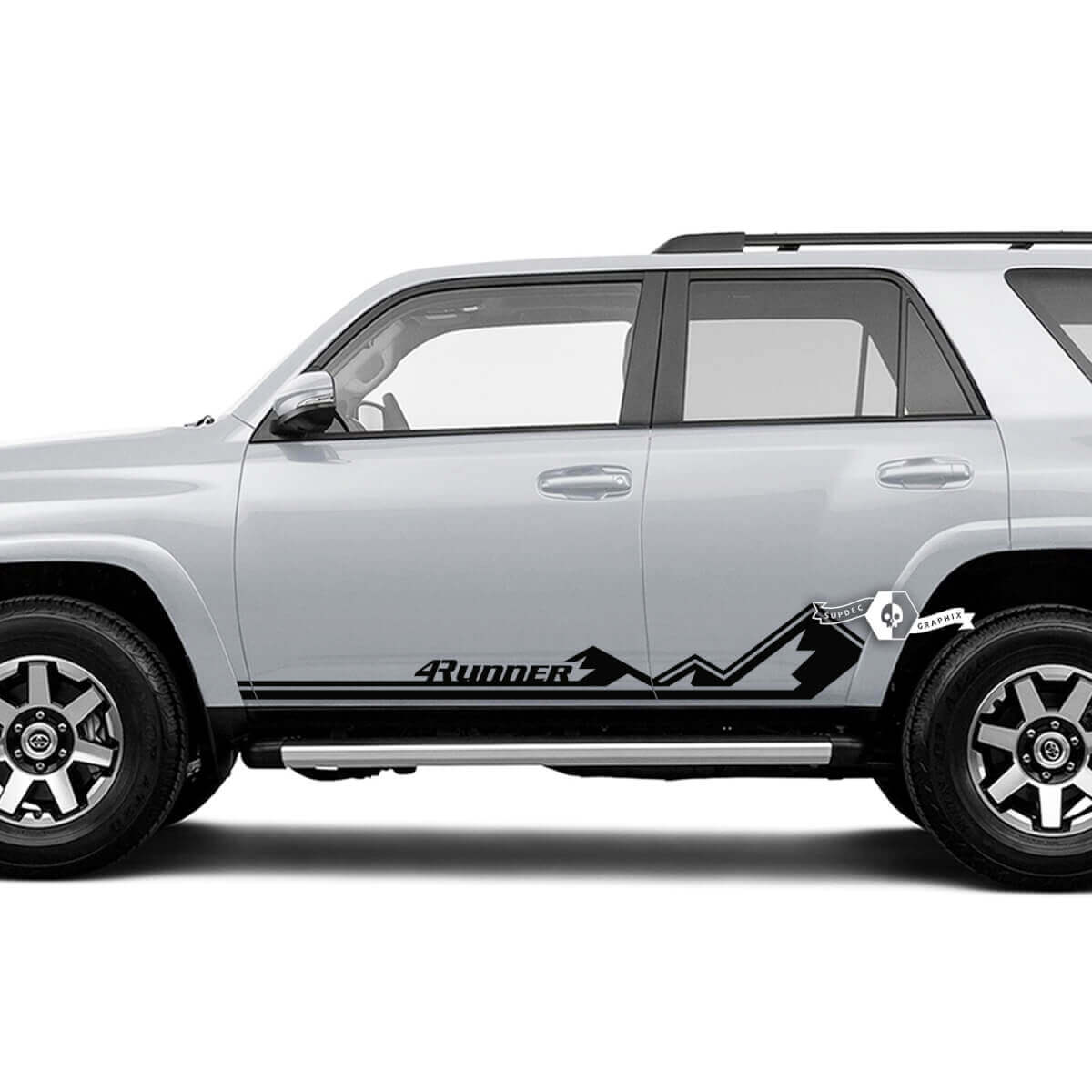 Branded Mountains Style Stripes Side Door Vinyl Decal Sticker for Toyota 4Runner