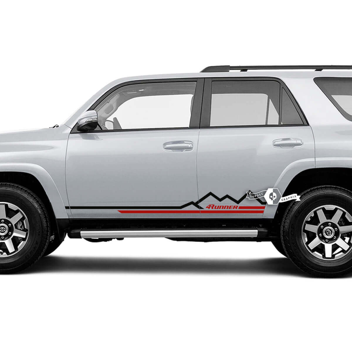 Toyota 4Runner Side Door Vinyl Trim Decals | Mountain Rocker Stripes