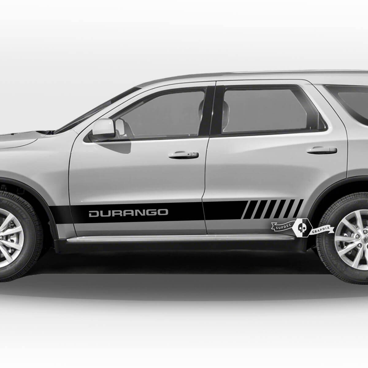 Pair Side Doors Rocker Panel Stripes Decal Vinyl Stickers for Dodge Durango