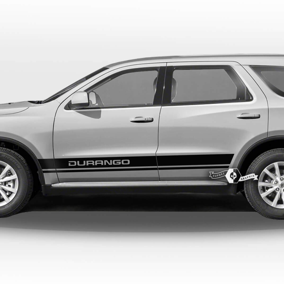 Pair Side Doors Rocker Panel Trim Stripes Decal Vinyl Stickers for Dodge Durango