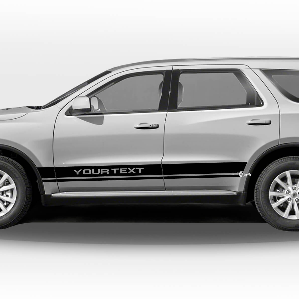 Twin Straight Side Stripes Vinyl Decal Set for Dodge Durango