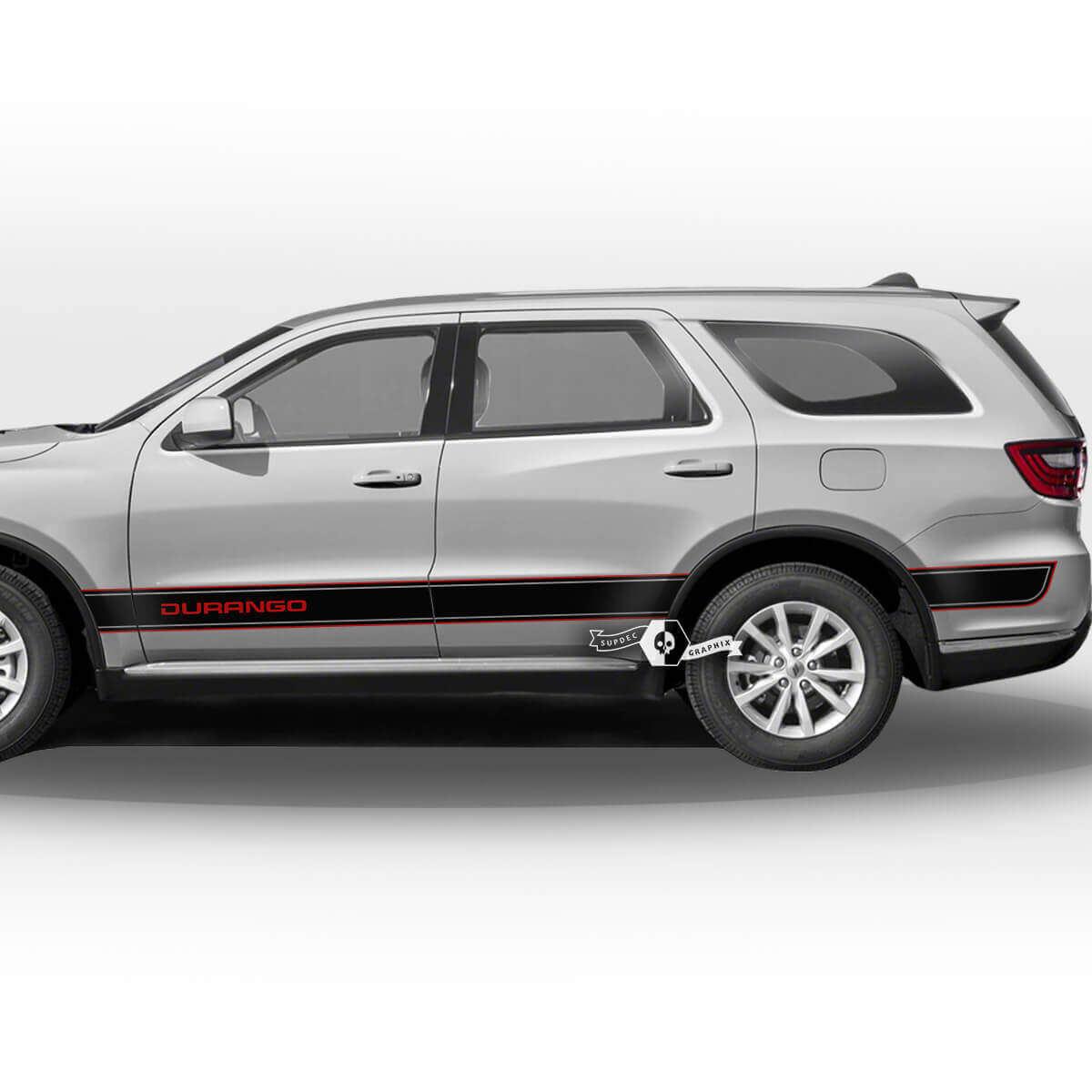 Pair Side Doors Rocker Panel Trim Stripes Decal Vinyl Stickers 2 Colors for Dodge Durango