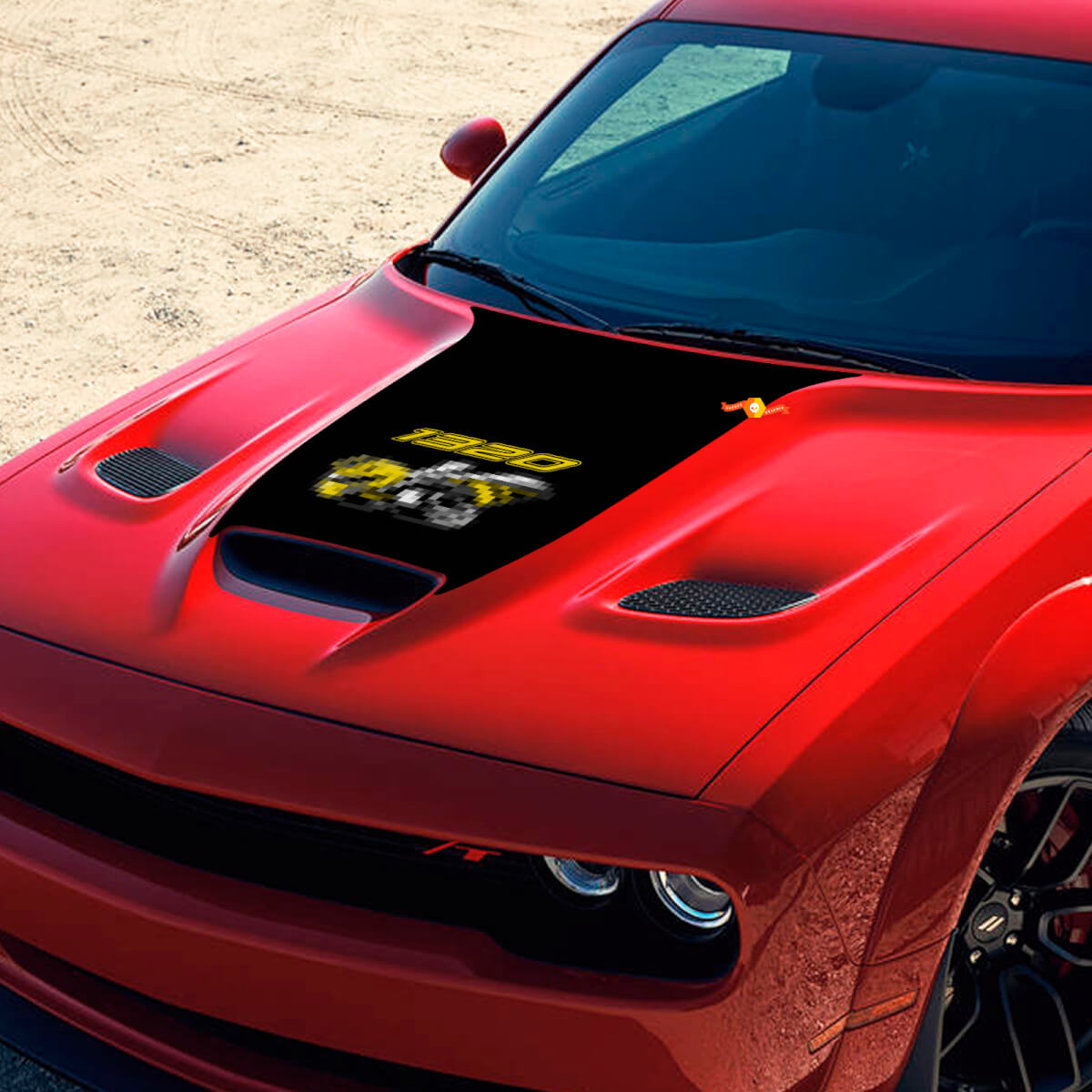 1320 Super Bee Style Hood Vinyl Decal Sticker for Dodge Challenger