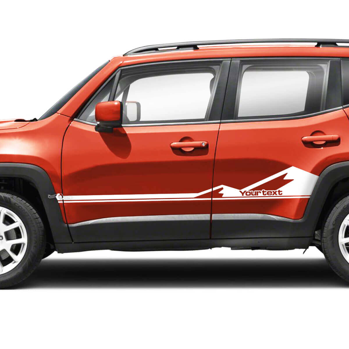 Mountains Graphic Side Stripe Vinyl Decal Sticker for Jeep Renegade Doors