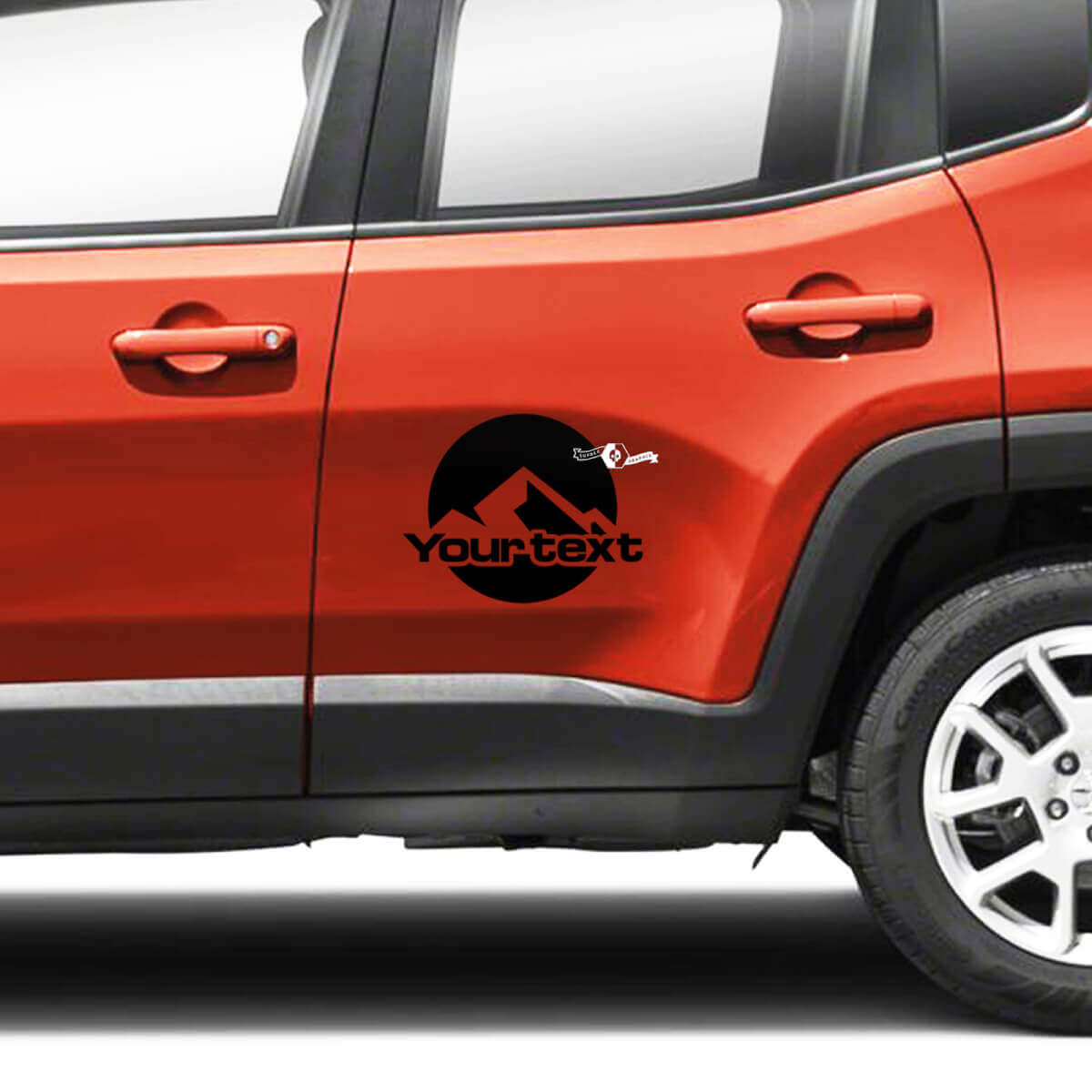 Mountains Graphic Logo Side Stripe Vinyl Decal Sticker for Jeep Renegade Doors