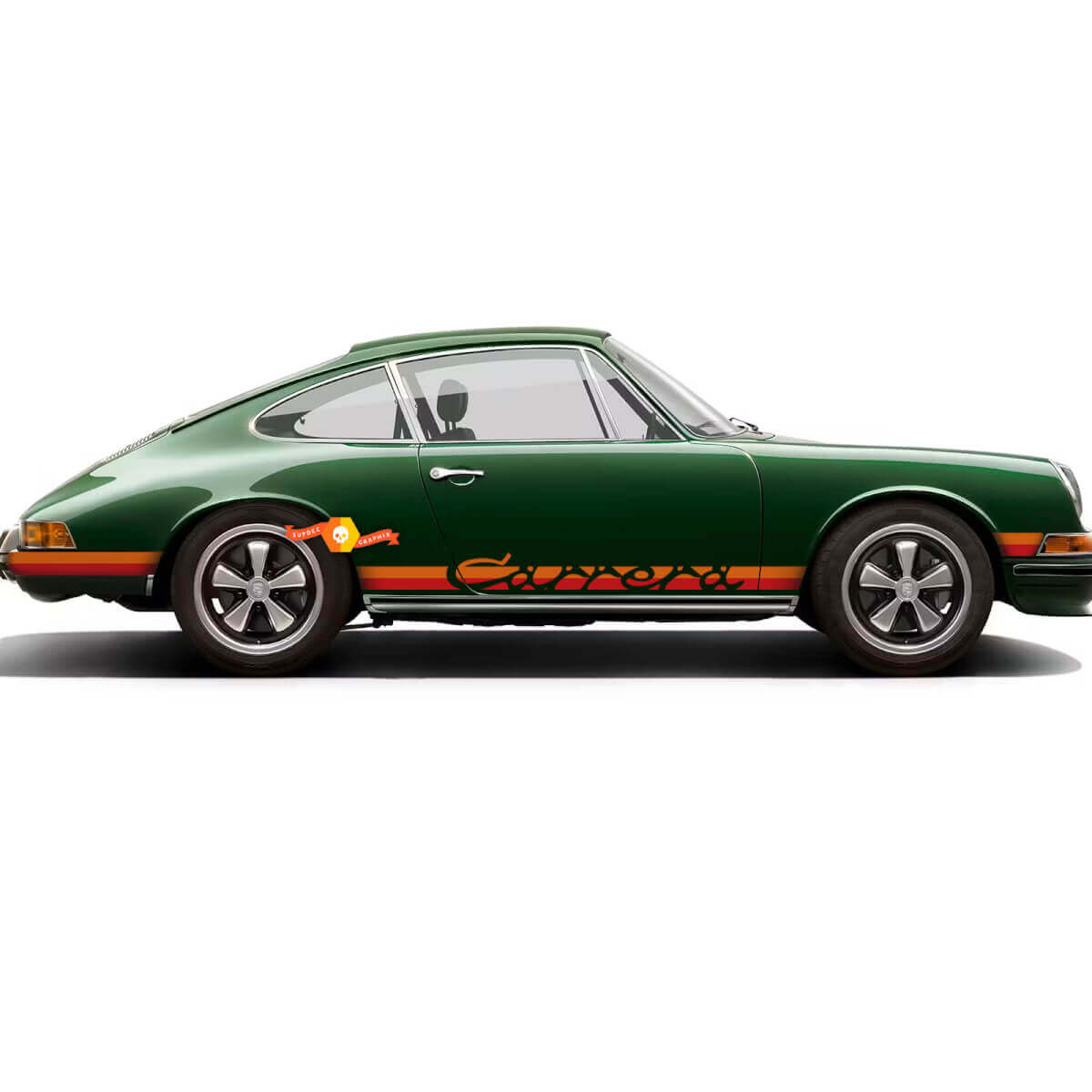 Porsche 911 Carrera Vintage Color Stripes Side Decal Sticker 2 944 911 959 930 Carrera RS