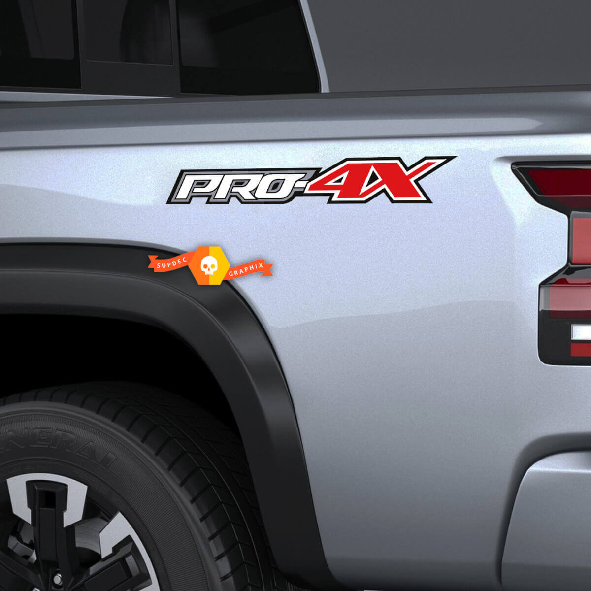 2X PRO-4X 4 Colors Nissan Titan Frontier 4x4 Off-Road Truck Bedside Both Side Stickers Decals 4x4 Graphics Nismo