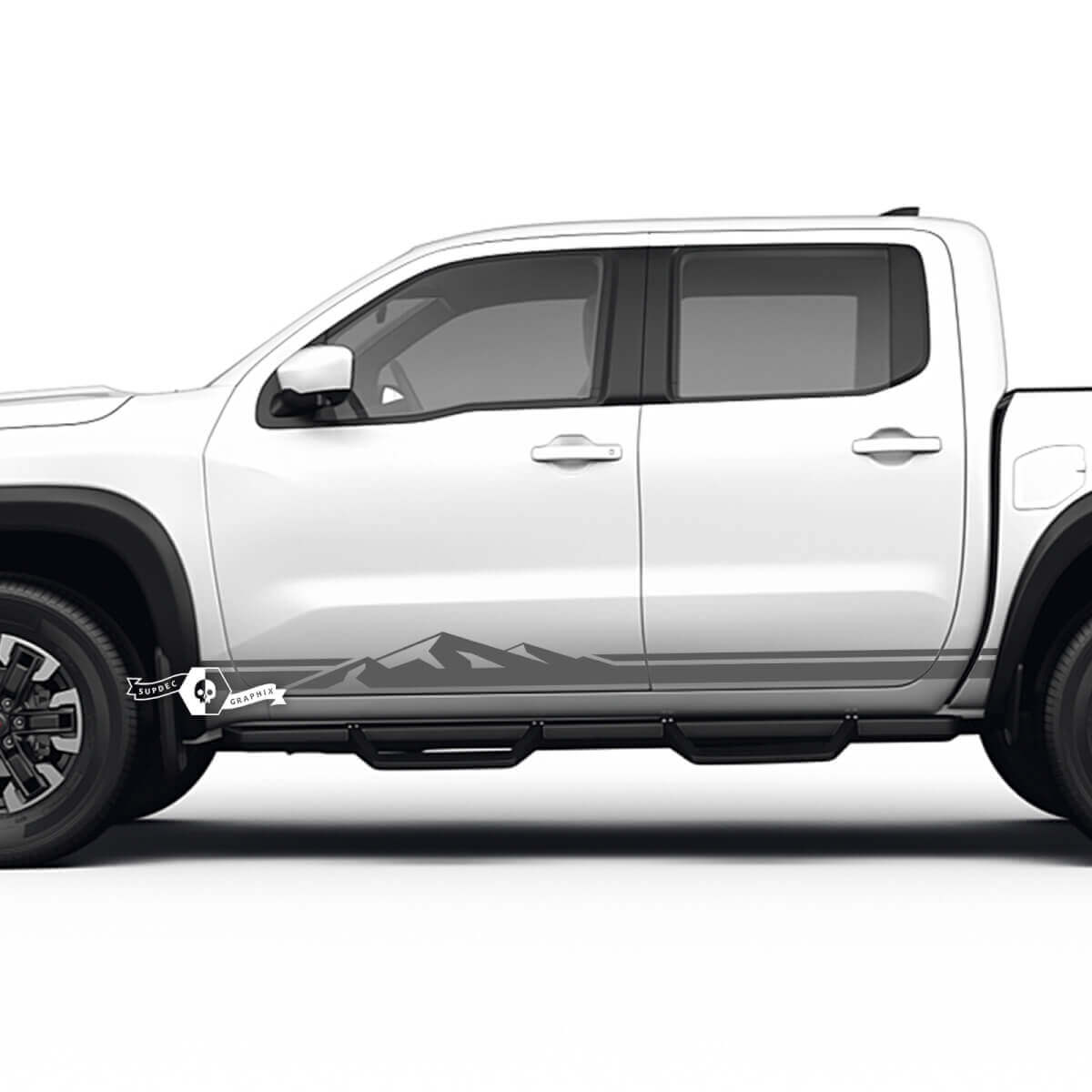 Mountain Style Side Stripes Vinyl Decal Kit For Nissan Frontier 