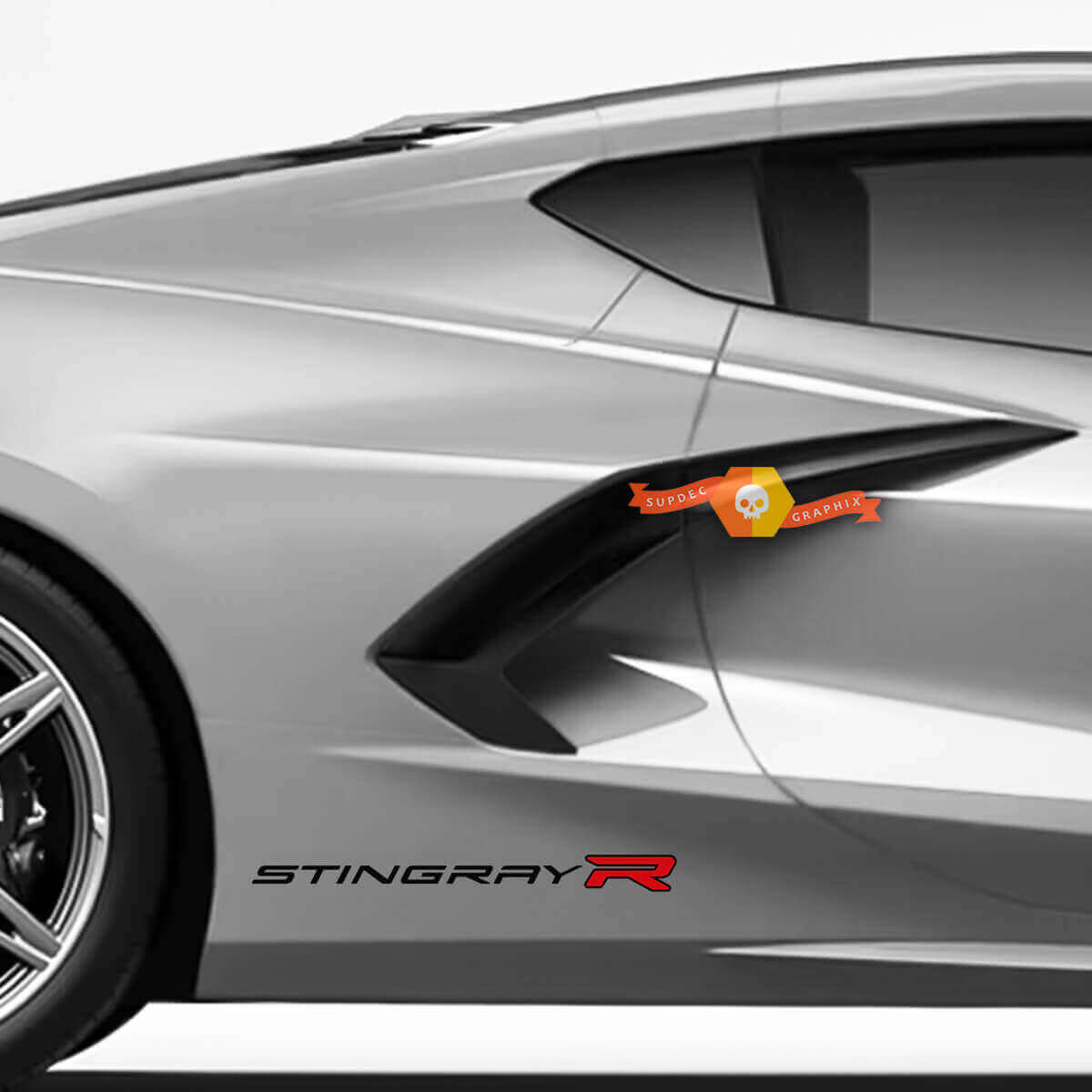 Stingray R Style Side Vinyl Decals Kit for Chevrolet Corvette C8