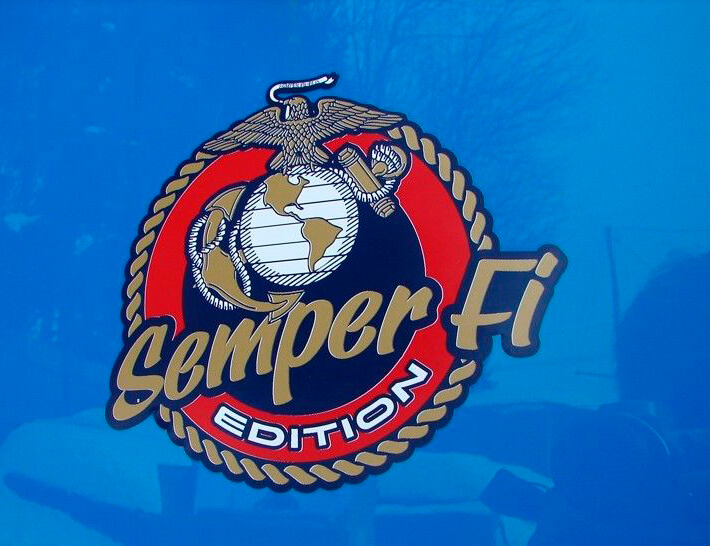 Semper Fi Edition Badge Emblem Vinyl Sticker Decal for Jeep Truck