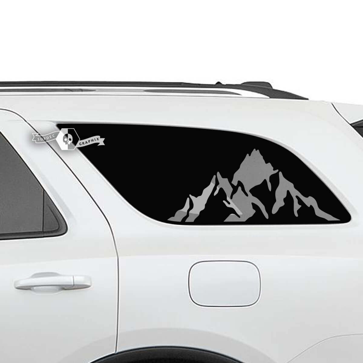 2x Side Rear Window Mountains Decal Vinyl Stickers for Dodge Durango