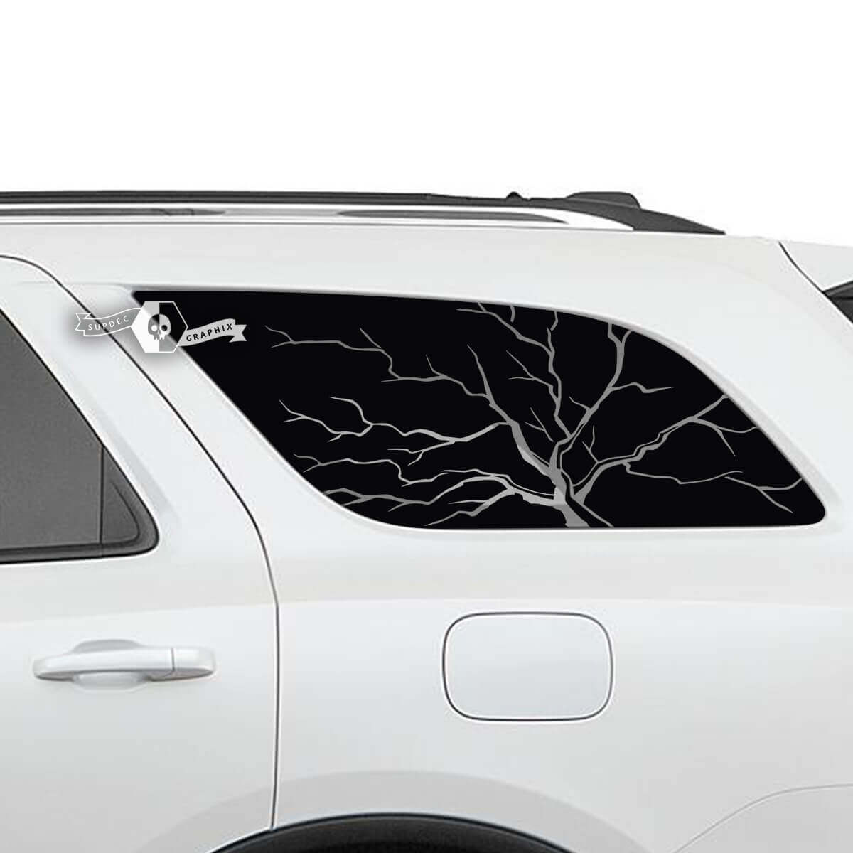 2x Side Rear Window Tree Outline Decal Vinyl Stickers for Dodge Durango