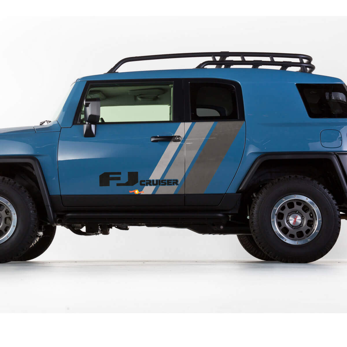 FJ Cruiser Retro Style Door Stripes Vinyl Decal Kit for Toyota FJ Cruiser