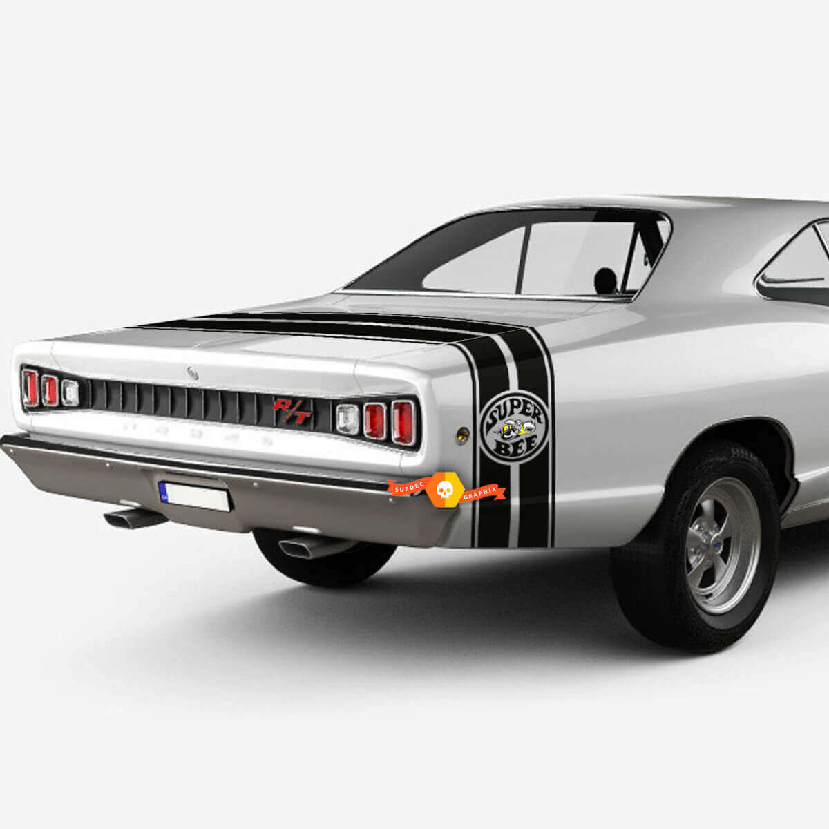 Super Bee Tail Band Stripe Vinyl Decal Sticker Graphics for Dodge 1969